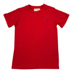 Trussardi T-Shirt Girocollo Tinta Unita con Logo per Bambino TBP26002TS ROSSO TRUSSARDI 