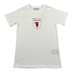 Trussardi T-Shirt Girocollo Tinta Unita con Logo per Bambino TBP26030TS BIANCO TRUSSARDI 