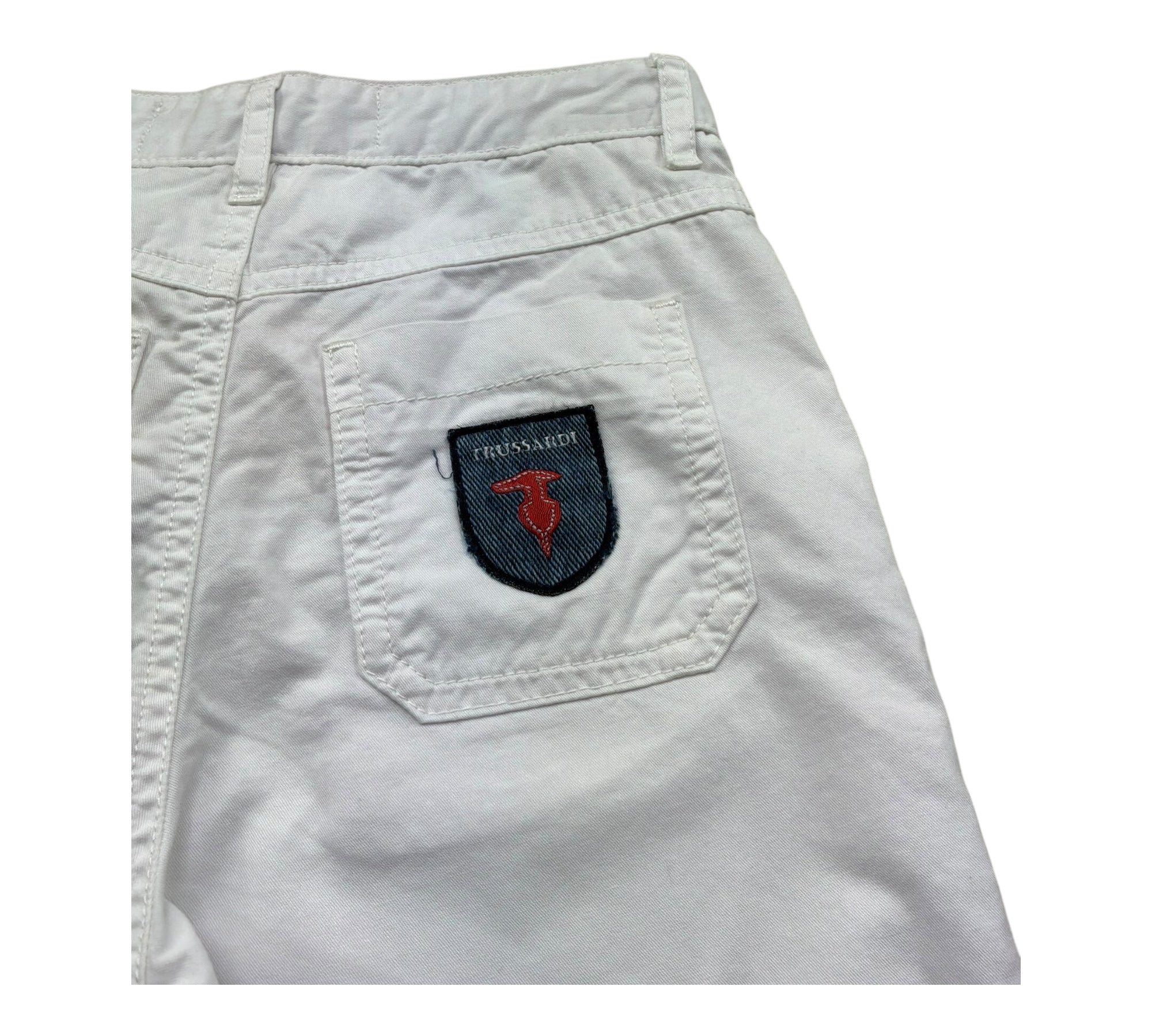 Trussardi Bermuda Tinta Unita con Girovita Regolabile per Bambino TBP26033BE BIANCO TRUSSARDI 