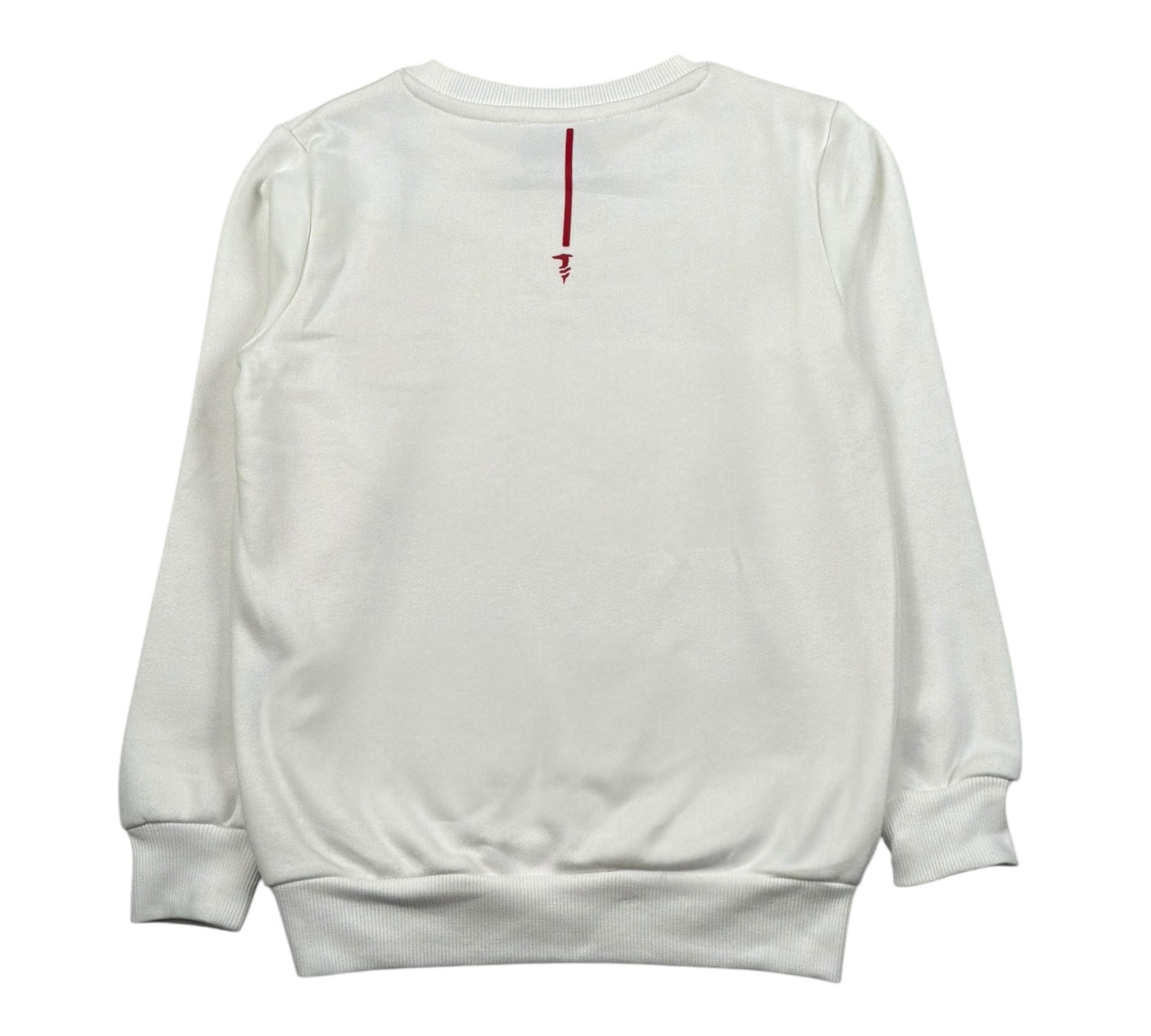 Trussardi Felpa Chiusa Girocollo Tinta Unita con Stampa per Bambino TBP26044FE PANNA TRUSSARDI 