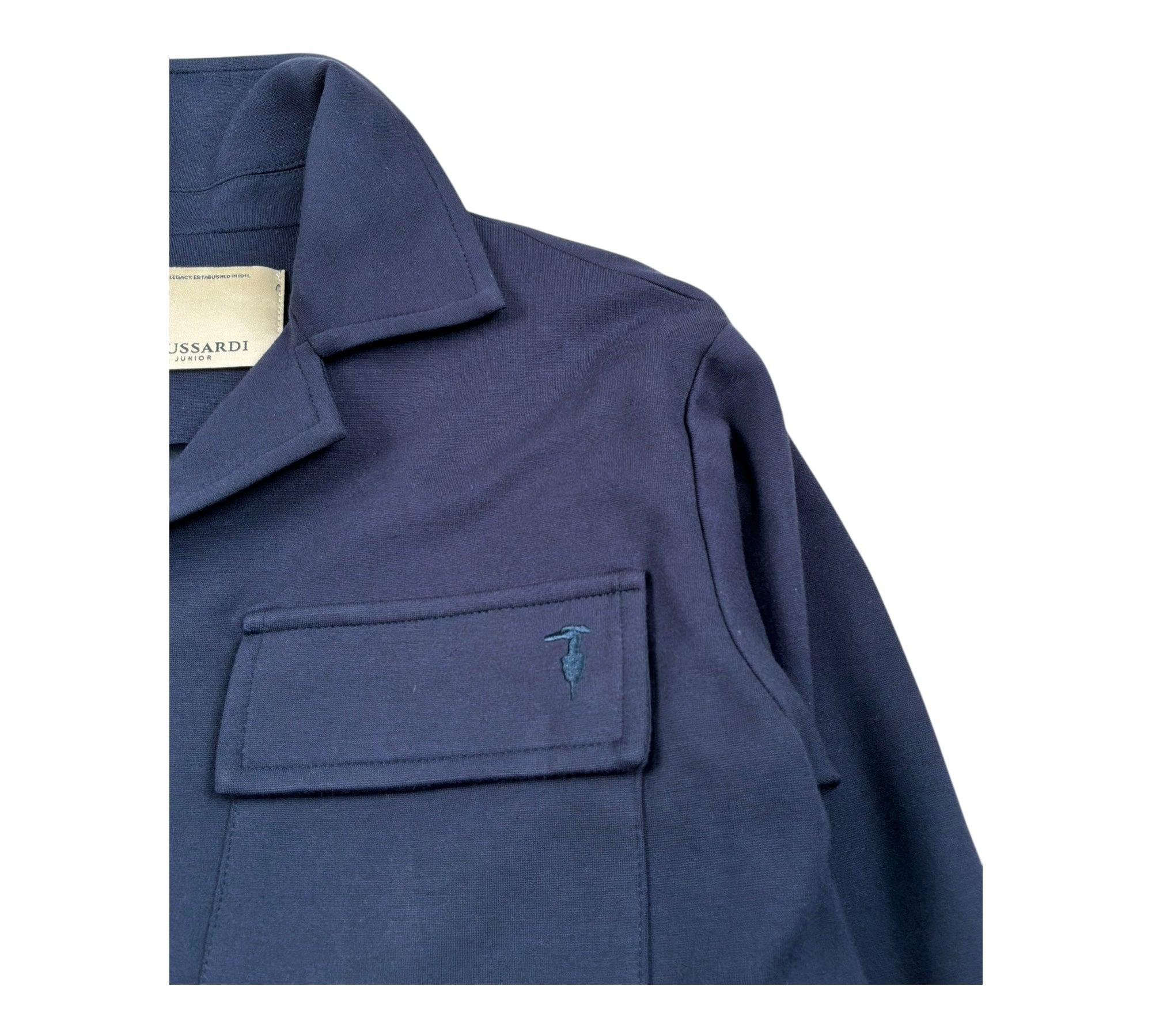 Trussardi Giacca Tinta Unita con Tasche per Bambino TBP26047GB BLU TRUSSARDI 