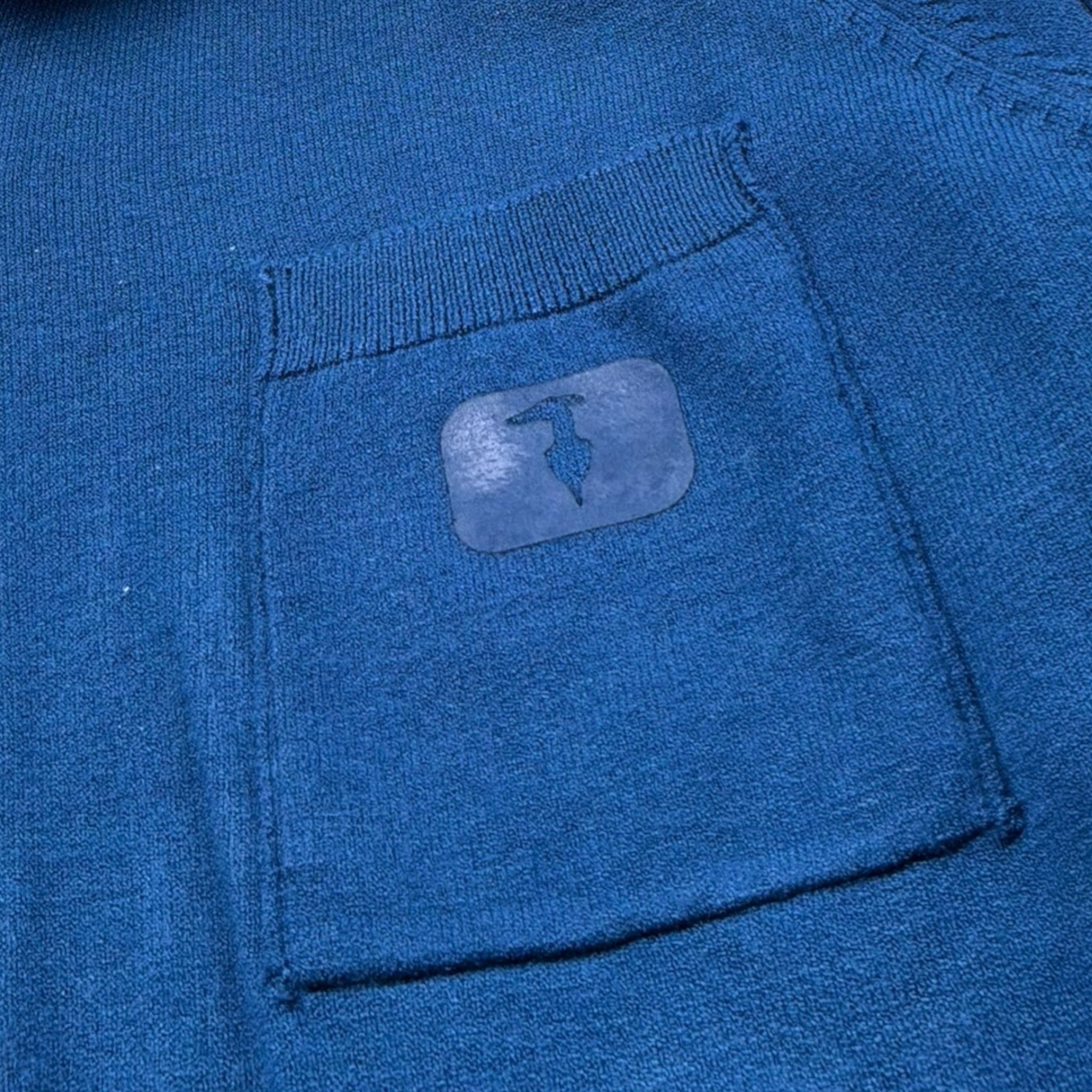 Trussardi Maglia Tinta Unita con Zip E Logo per Bambino TBP26080CD BLU TRUSSARDI 