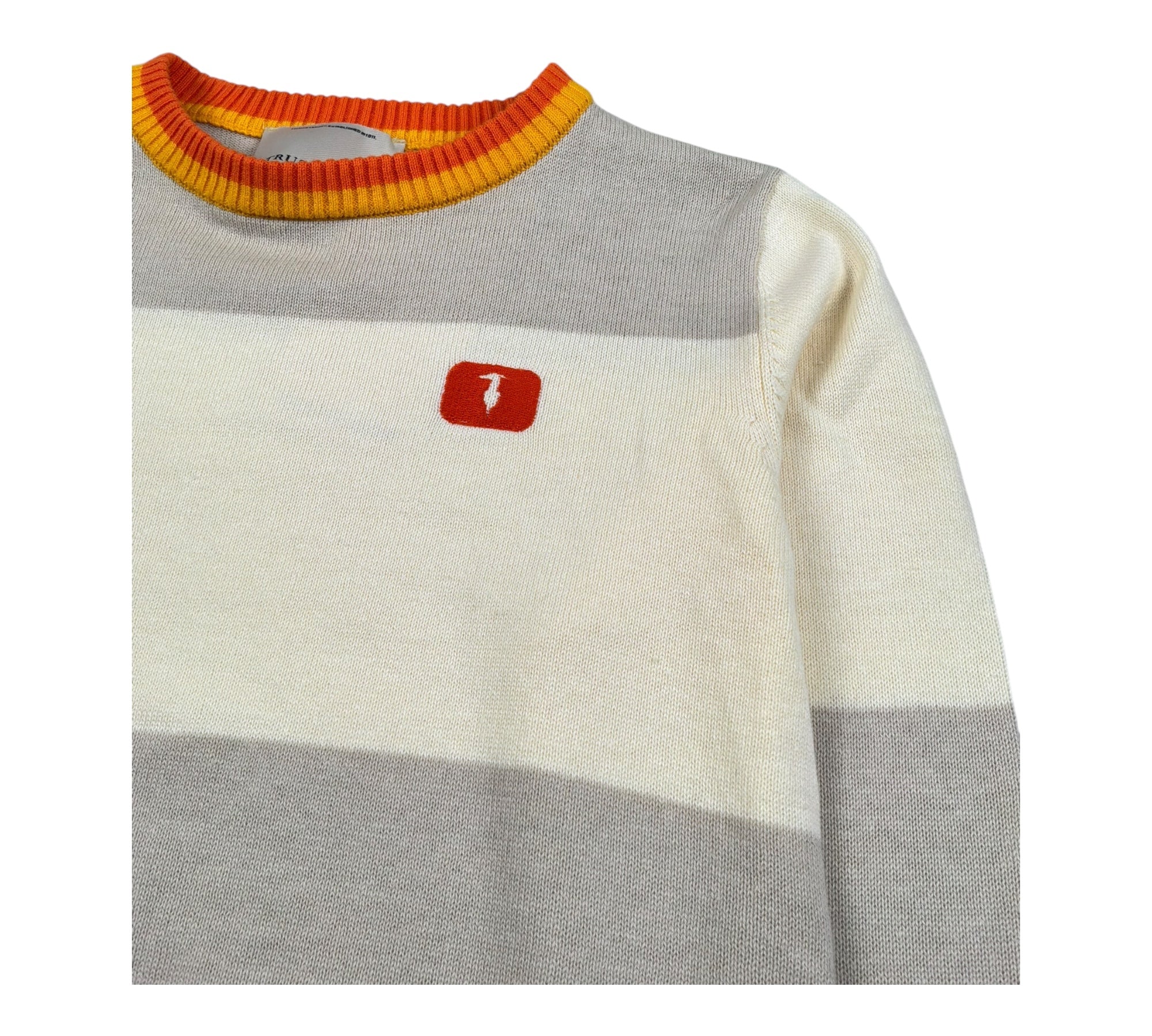 Trussardi Maglia Girocollo Bicolore per Bambino TBP26084MA BEIGE TRUSSARDI 