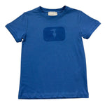 Trussardi T-Shirt Girocollo Tinta Unita con Stampa per Bambino TBP26096TS BLU TRUSSARDI 