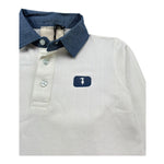 Trussardi Polo Manica Lunga Tinta Unita con Logo per Bambino TBP26134PO BIANCO TRUSSARDI 