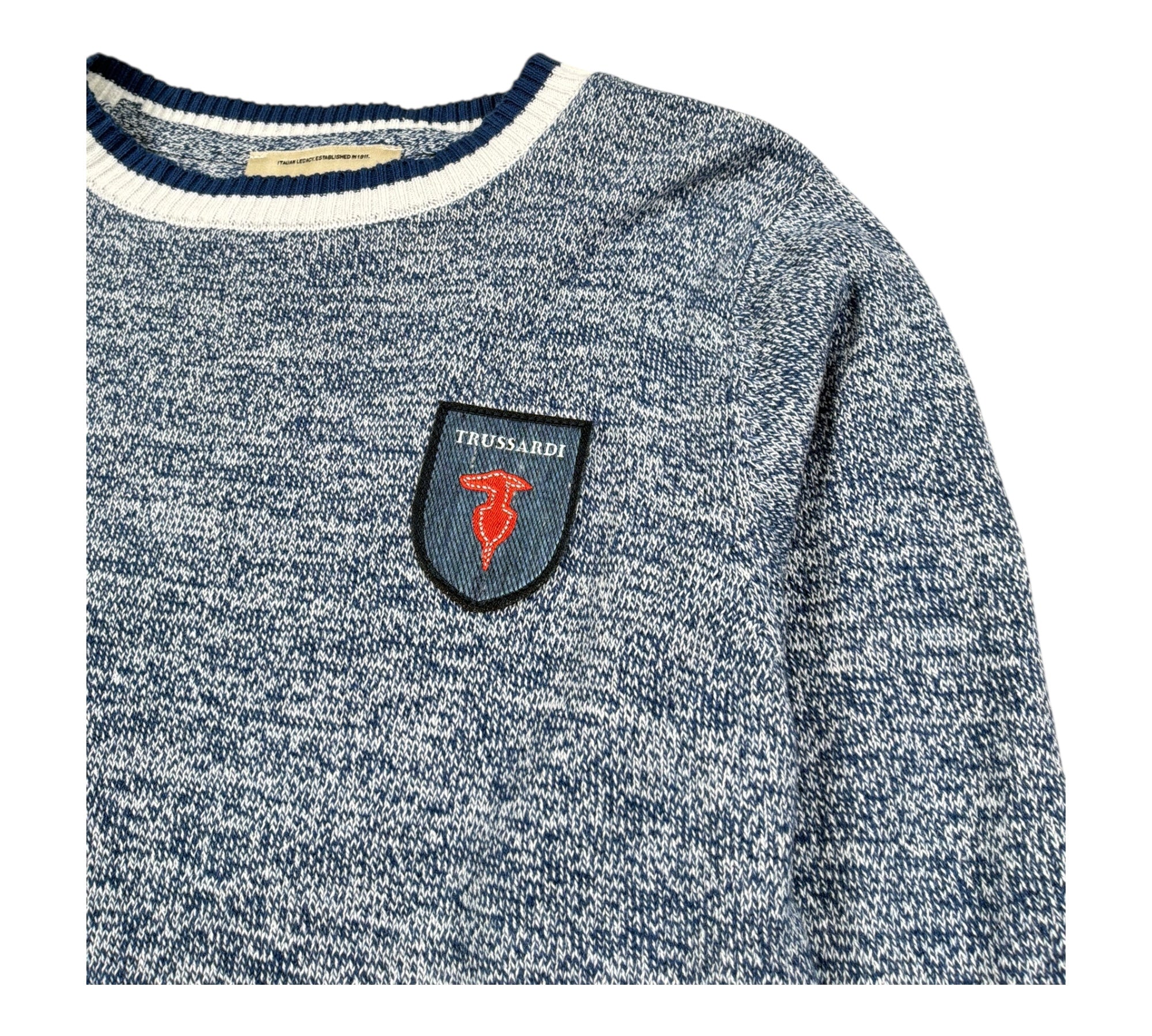 Trussardi Maglia Girocollo Tinta Unita per Bambino TBP26150MA BLU TRUSSARDI 