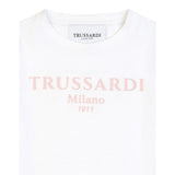 Trussardi T-Shirt Girocollo Tinta Unita con Stampa per Bambina TGP25004TS BIANCO TRUSSARDI 