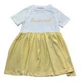 Trussardi Abito Bicolore Mezza Manica per Bambina TGP26009VE BIANCO/GIALLO TRUSSARDI 