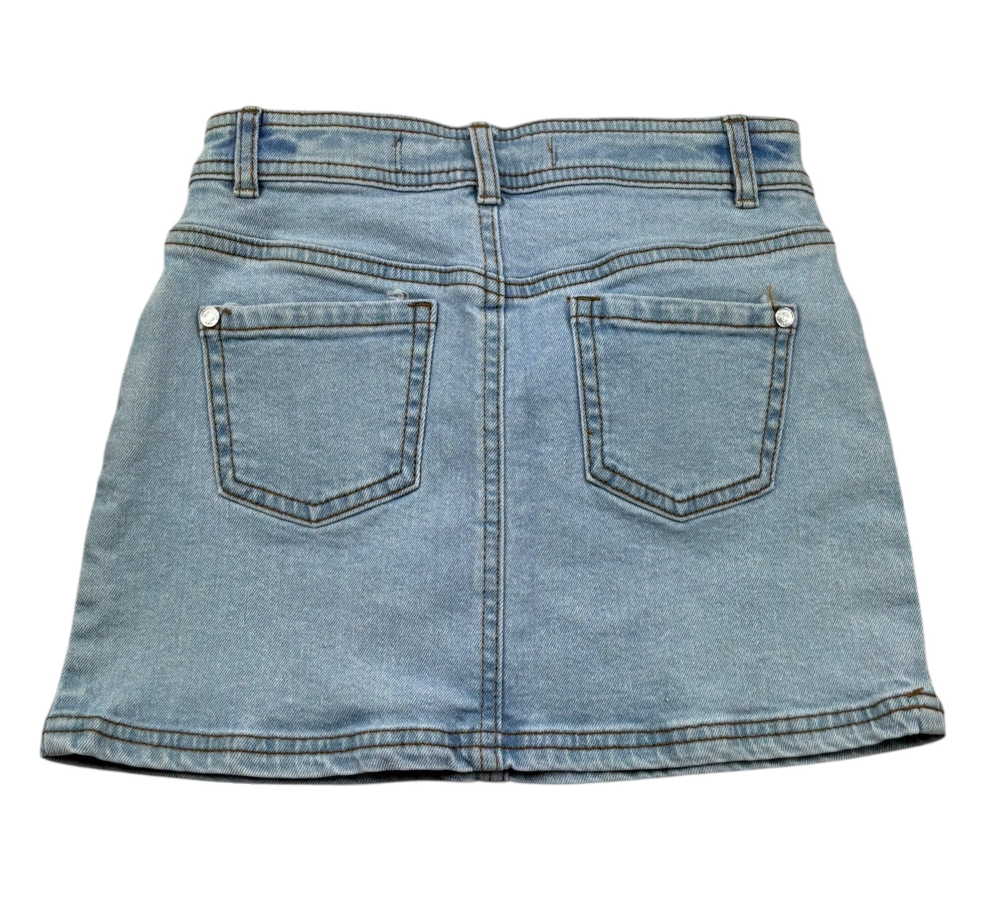 Trussardi Gonna In Denim Tinta Unita con Girovita Regolabile per Bambina TGP26020GO AZZURRO TRUSSARDI 