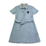 Trussardi Abito Mezza Manica Tinta Unita con Cinturino per Bambina TGP26039VE AZZURRO TRUSSARDI 
