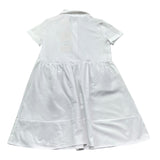 Trussardi Abito Tinta Unita Mezza Manica Modello Camicia per Bambina TGP26043VE BIANCO TRUSSARDI 