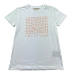 Trussardi T-Shirt Girocollo Tinta Unita con Stampa per Bambina TGP26055TS BIANCO TRUSSARDI 