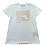 Trussardi T-Shirt Girocollo Tinta Unita con Stampa per Bambina TGP26055TS BIANCO TRUSSARDI 