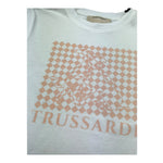 Trussardi T-Shirt Girocollo Tinta Unita con Stampa per Bambina TGP26055TS BIANCO TRUSSARDI 