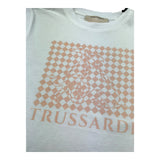 Trussardi T-Shirt Girocollo Tinta Unita con Stampa per Bambina TGP26055TS BIANCO TRUSSARDI 