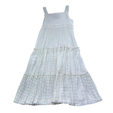 Trussardi Abito Tinta Unita con Bretelle per Bambina TGP26089VE BIANCO TRUSSARDI 