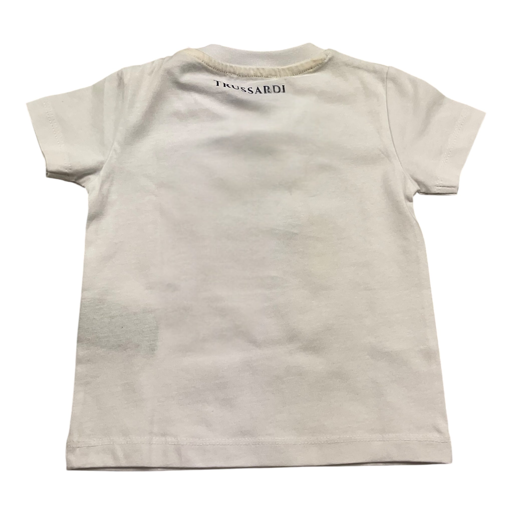 Trussardi T-Shirt Girocollo Tinta Unita con Stampa per Neonato TIP23101TS BIANCO TRUSSARDI 