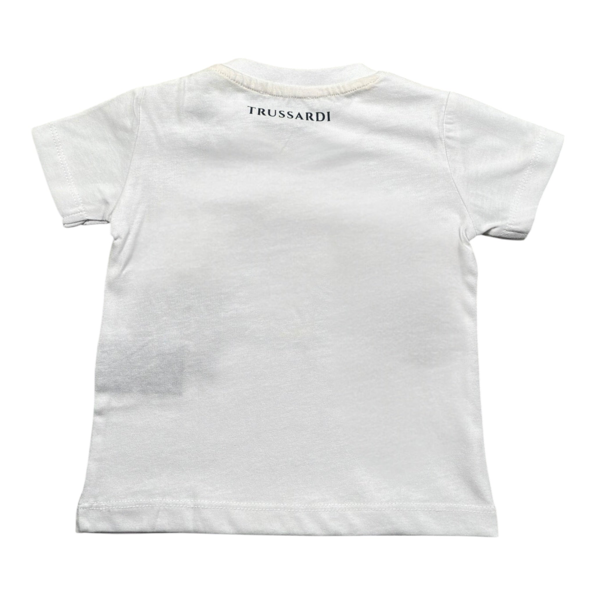 Trussardi T-Shirt Girocollo Tinta Unita con Stampa per Neonato TIP23101TSX BIANCO TRUSSARDI 