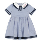 Trussardi Abito Mezza Manica Fantasia A Righe per Neonata TIP24079VE BIANCO/BLU TRUSSARDI 