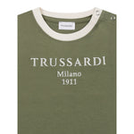 Trussardi Polo Mezza Manica Tinta Unita con Stampa per Neonato TIP25033TS VERDE TRUSSARDI 