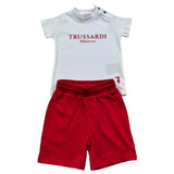 Trussardi Completo 2 Pezzi T-Shirt-Bermuda per Neonato TIP26008CJ BIANCO/ROSSO TRUSSARDI 