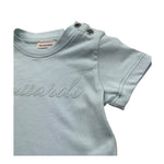 Trussardi T-Shirt Girocollo Tinta Unita con Logo per Neonato TIP26010TS VERDE ACQUA TRUSSARDI 