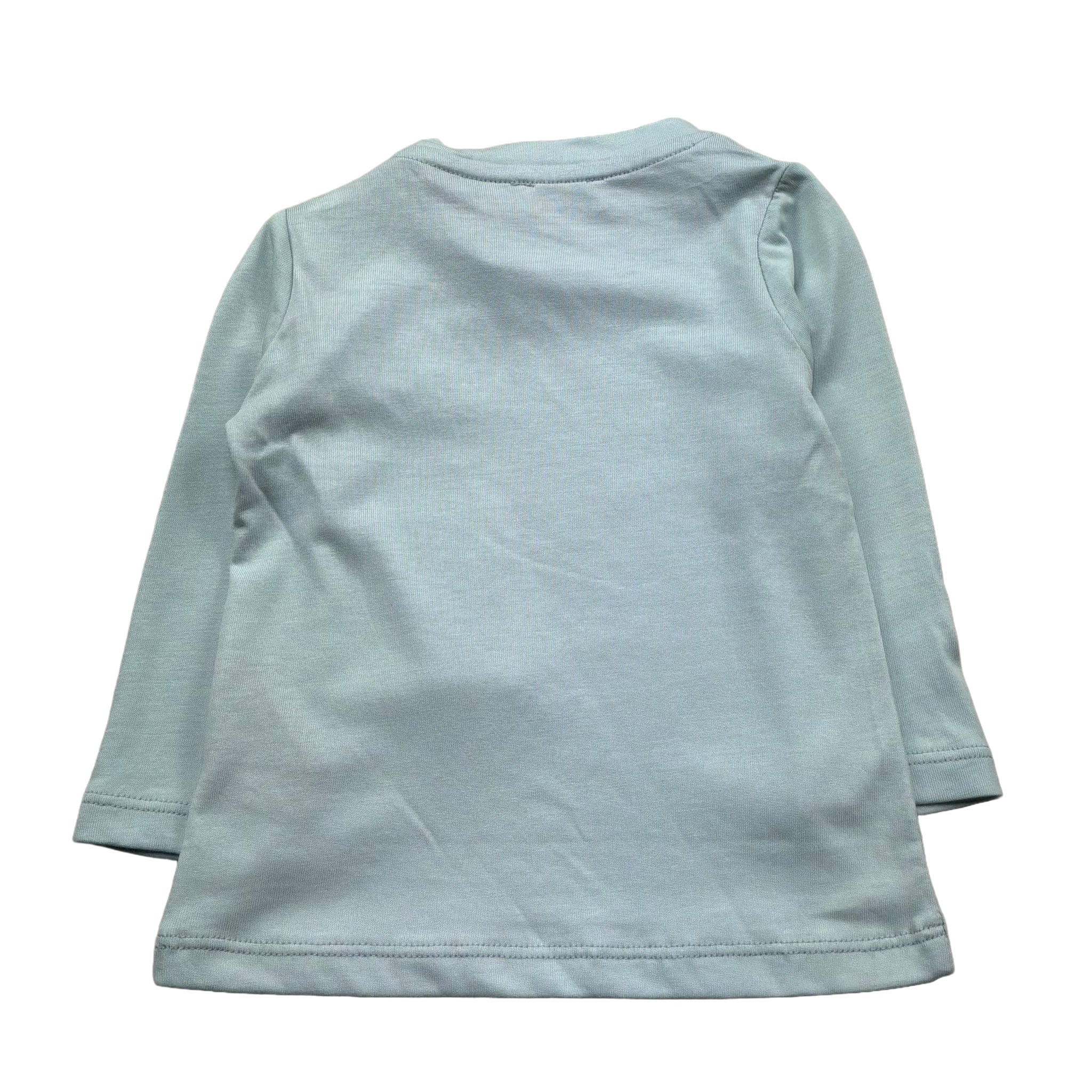 Trussardi Shirt Girocollo Tinta Unita con Logo per Neonata TIP26013TS VERDE ACQUA TRUSSARDI 