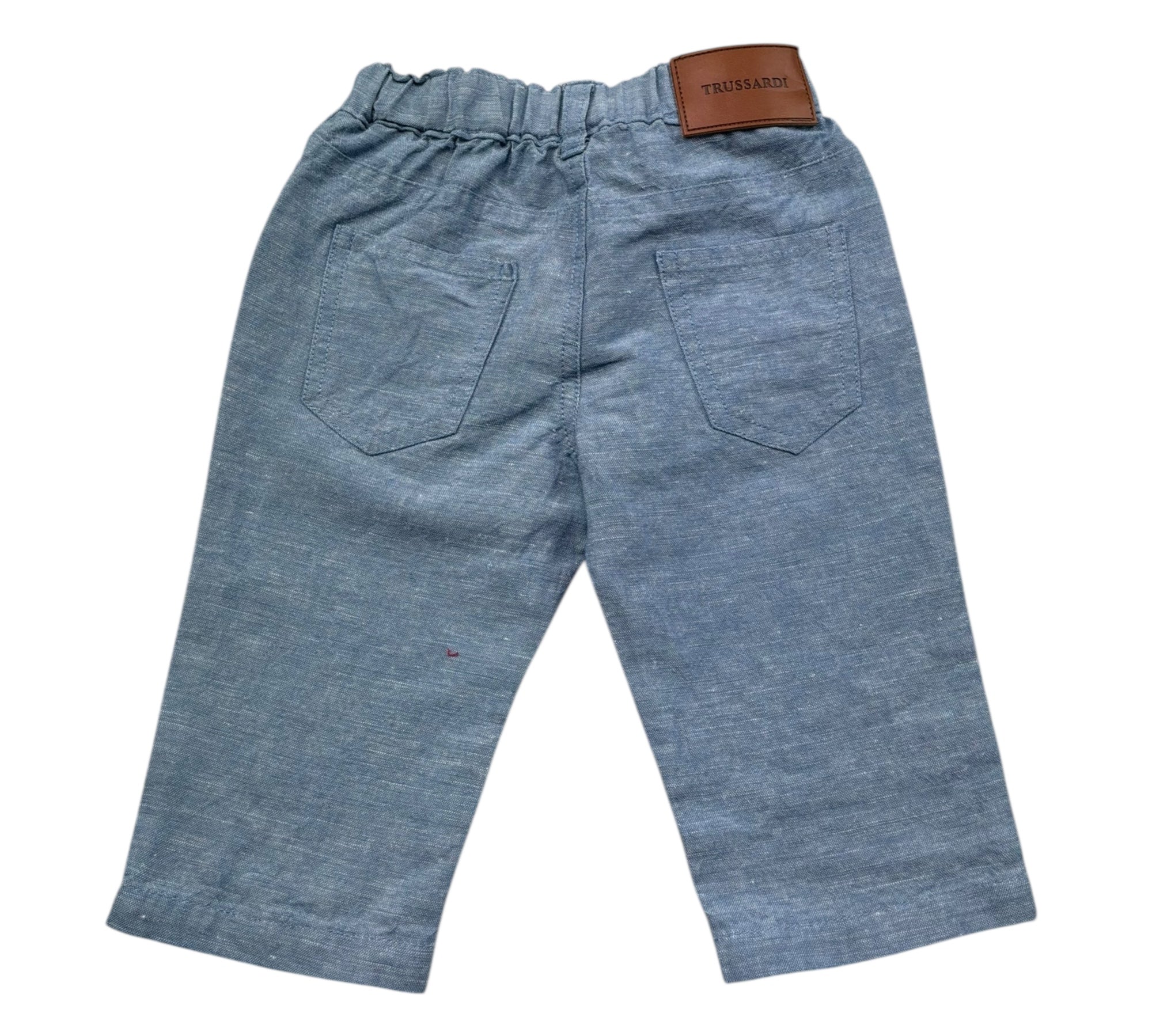 Trussardi Pantalone Tinta Unita con Elastico In Vita per Neonato TIP26038PA AZZURRO TRUSSARDI 