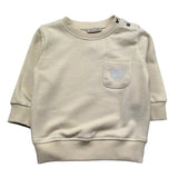 Trussardi Felpa Chiusa Girocollo Tinta Unita con Taschino per Neonato TIP26043FE BEIGE TRUSSARDI 
