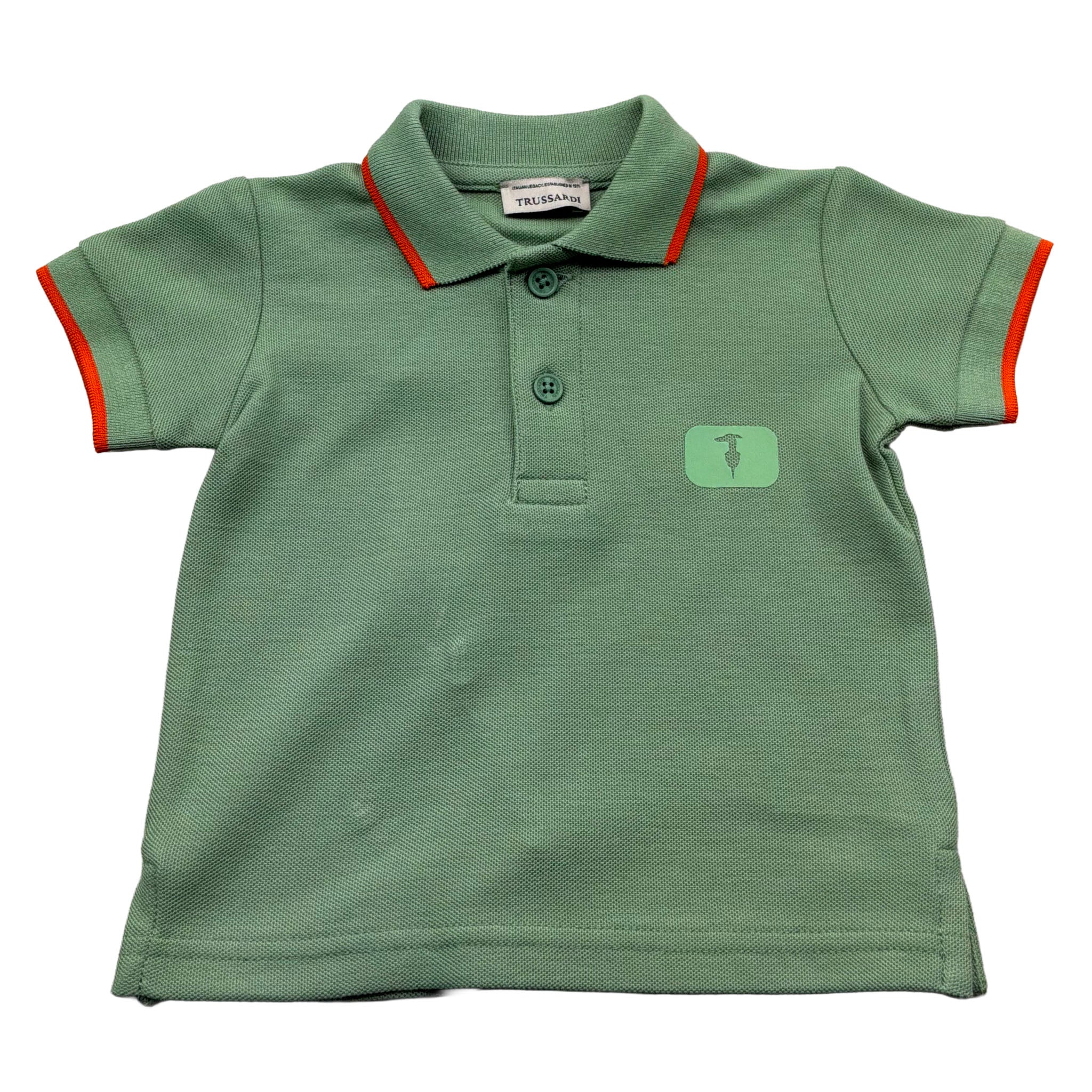 Trussardi Polo Mezza Manica Tinta Unita per Neonato TIP26045PO VERDE TRUSSARDI 