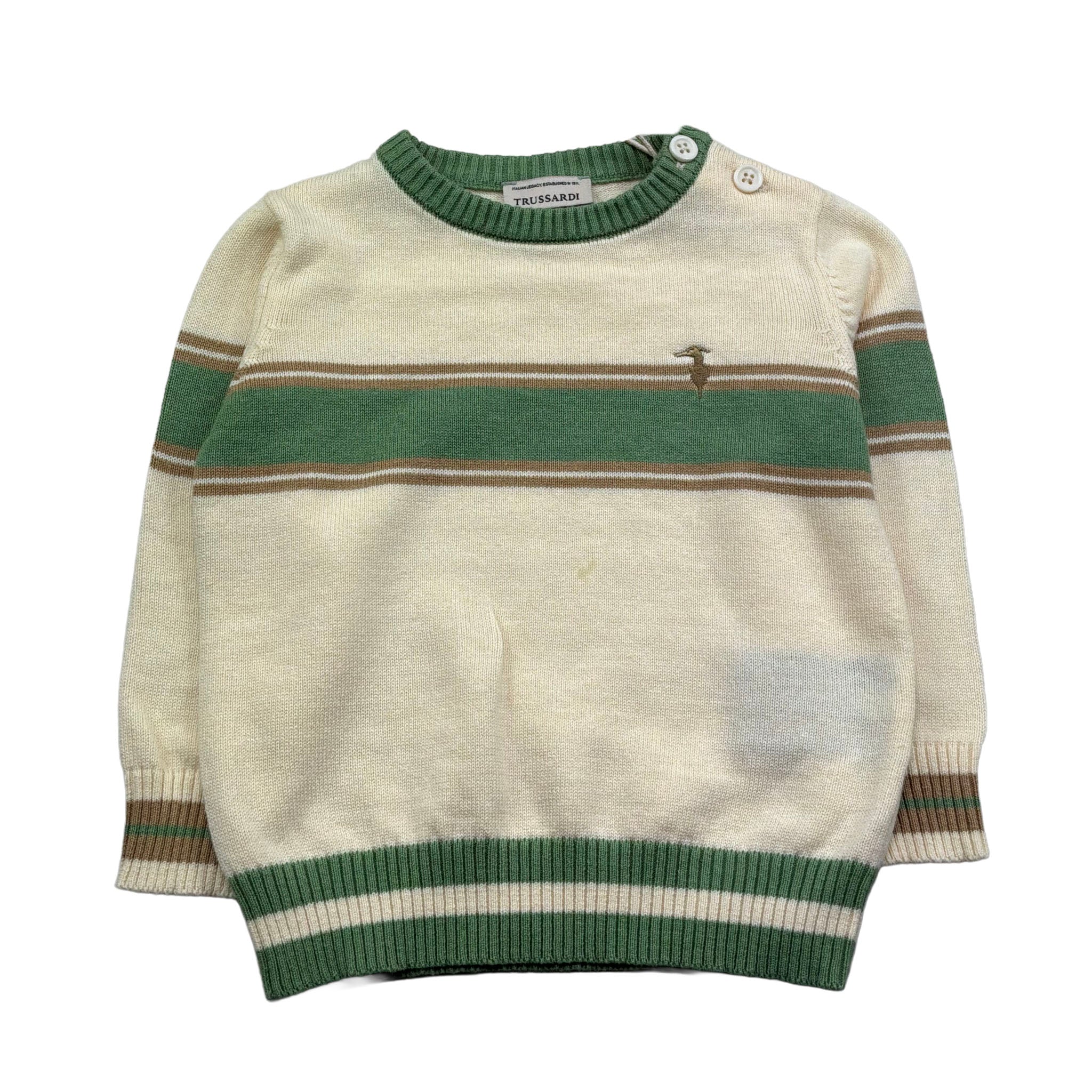 Trussardi Maglia Girocollo Tinta Unita  per Neonato TIP26053MA PANNA TRUSSARDI 