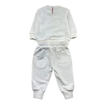 Trussardi Completo 2 Pezzi Felpa-Pantalone Tinta Unita per Neonato TIP26092CF BIANCO TRUSSARDI 
