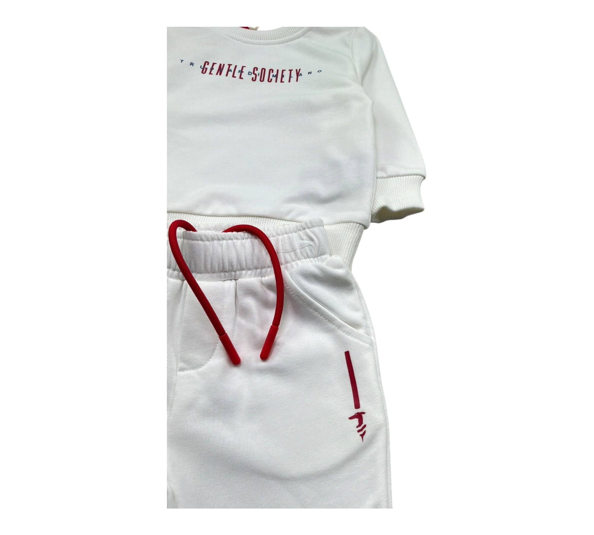 Trussardi Completo 2 Pezzi Felpa-Pantalone Tinta Unita per Neonato TIP26092CF BIANCO TRUSSARDI 