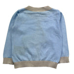 Trussardi Cardigan Tinta Unita con Logo E Profili In Contrasto per Neonato TIP26109CD AZZURRO TRUSSARDI 