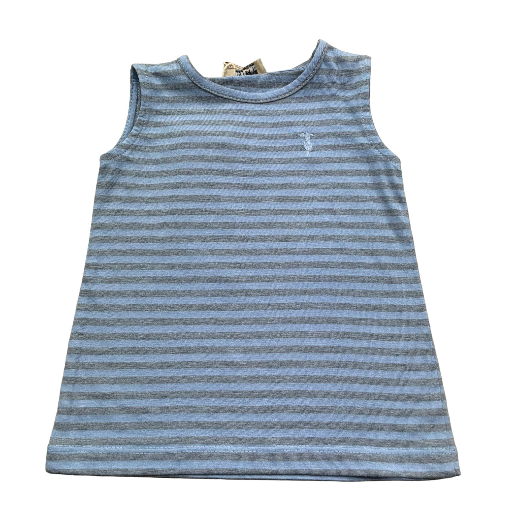 Trussardi Canotta Fantasia A Righe per Neonato TIP26111CNO AZZURRO TRUSSARDI 