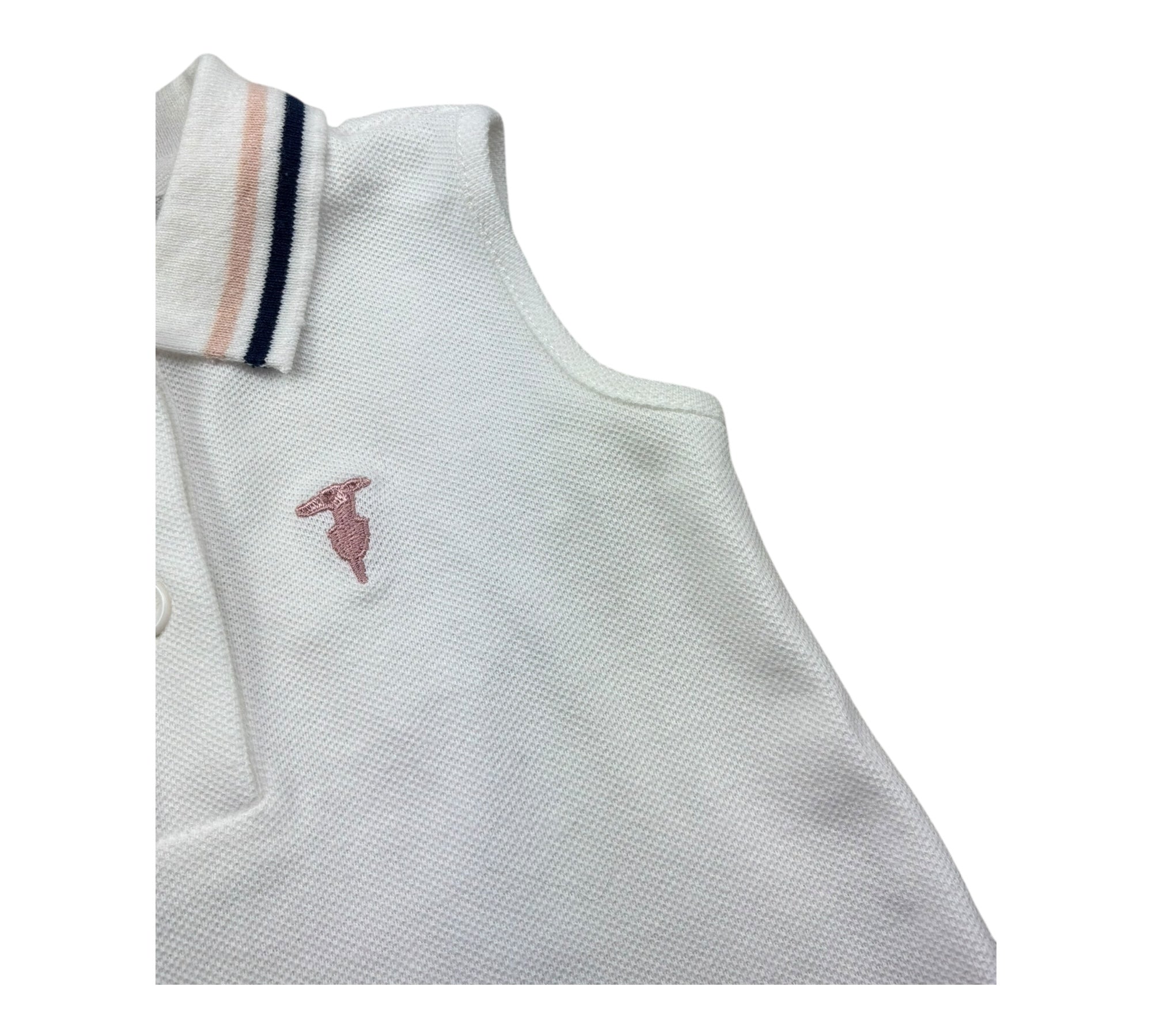 Trussardi Abito Giromanica Tinta Unita con Colletto per Neonata TIP26120VE BIANCO TRUSSARDI 