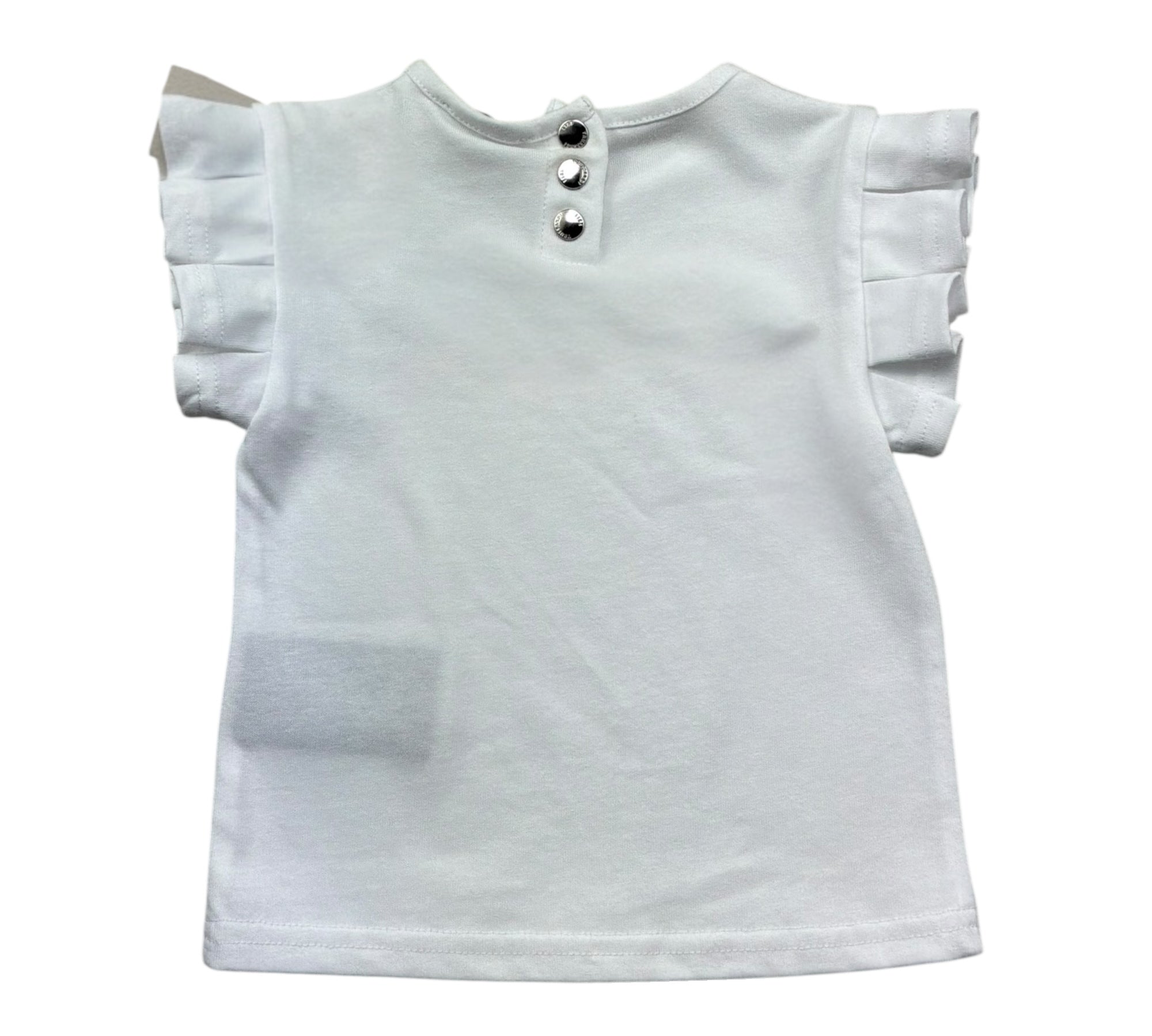 Trussardi T-Shirt Girocollo Tinta Unita con Logo per Neonata TIP26131TS BIANCO TRUSSARDI 