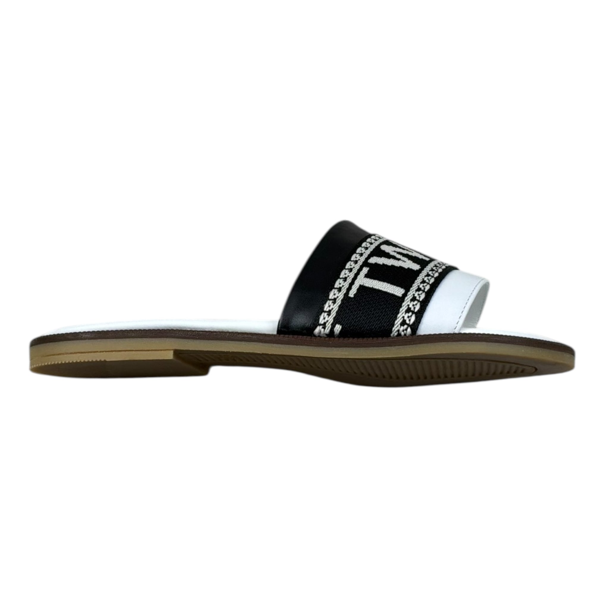 Twinset Ciabatta Tinta Unita con Logo per Bambina 241GCJ020 NERO TWINSET 