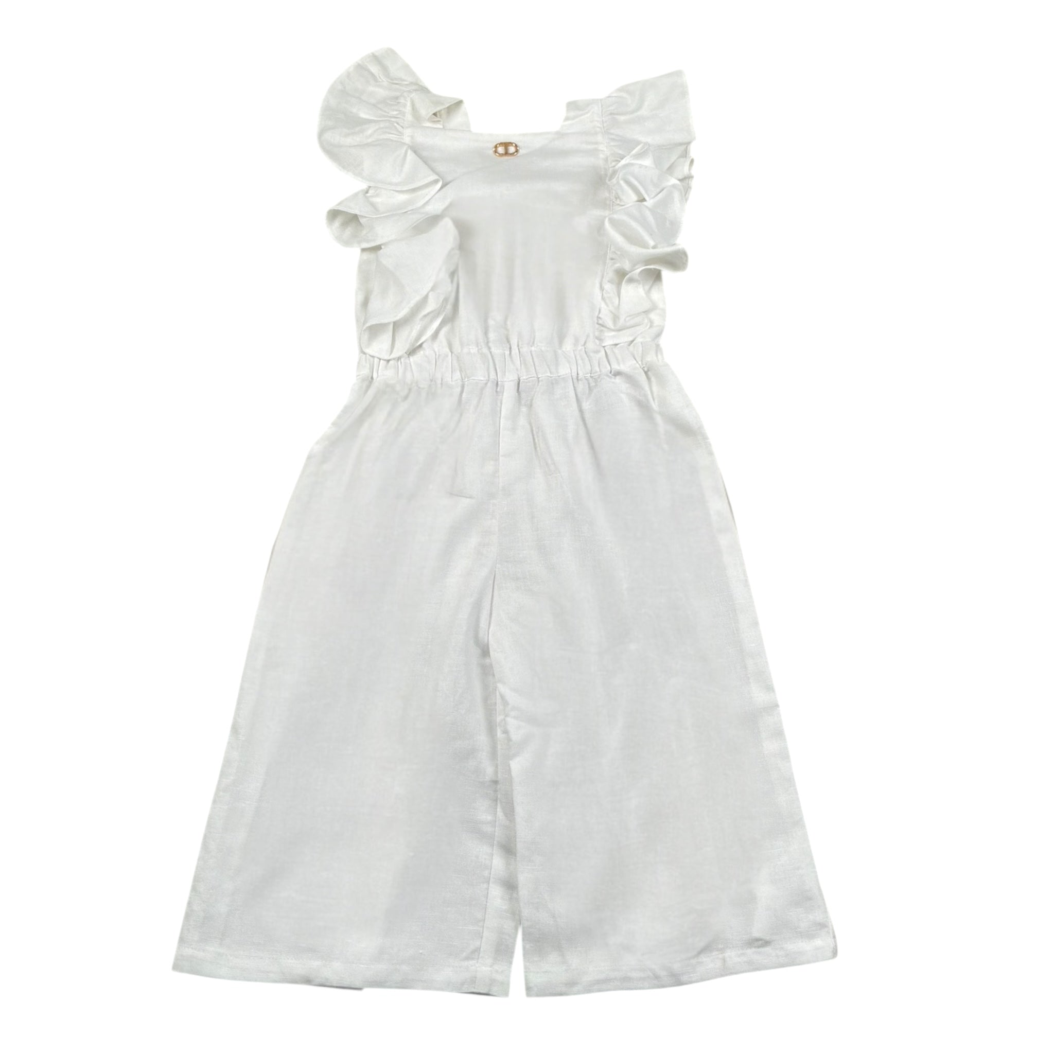 Twinset Tuta Tinta Giromanica Tinta Unita per Bambina 251GJ2405X BIANCO TWINSET 