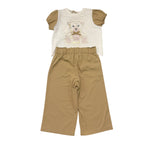 Twinset Completo 2 Pezzi T-Shirt-Pantalone Bicolore per Bambina 251GJ2429J BIANCO/BEIGE TWINSET 