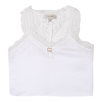 Twinset Top Tinta Unita con Ricami per Bambina 251GJ2454 BIANCO TWINSET 