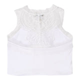 Twinset Top Tinta Unita con Ricami per Bambina 251GJ2454 BIANCO TWINSET 
