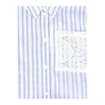 Twinset Camicia Tinta Unita con Fantasia A Righe per Bambina 251GJ2472X BIANCO/AZZURRO TWINSET 