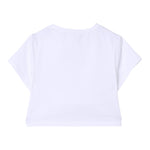 Twinset T-Shirt Girocollo Tinta Unita con Ricami per Neonata 251GJ2480XN BIANCO TWINSET 
