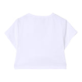 Twinset T-Shirt Girocollo Tinta Unita con Ricami per Neonata 251GJ2480XN BIANCO TWINSET 