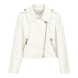 Twinset Giubbino In Ecopelle Tinta Unita con Zip per Bambina 251GJ2561X BIANCO TWINSET 