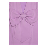Twinset Abito Mezza Manica Tinta Unita con Fiocco per Bambina 251GJ2QN9 LILLA TWINSET 
