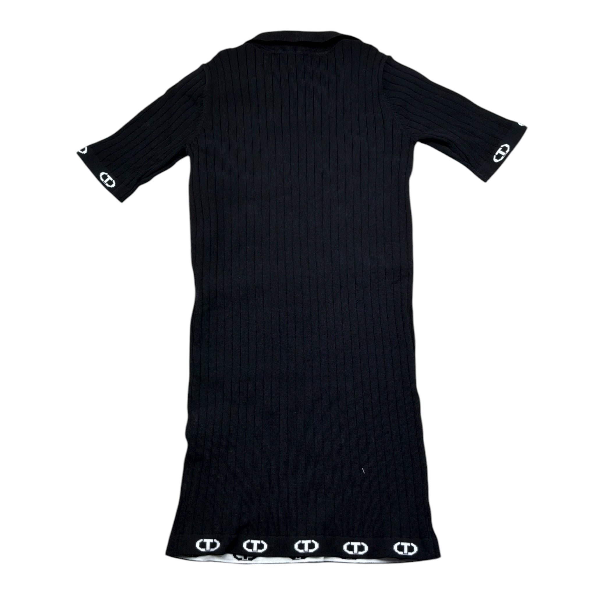 Twinset Abito Mezza Manica Tinta Unita con Zip E Colletto per Bambina 251GJ3401 NERO TWINSET 