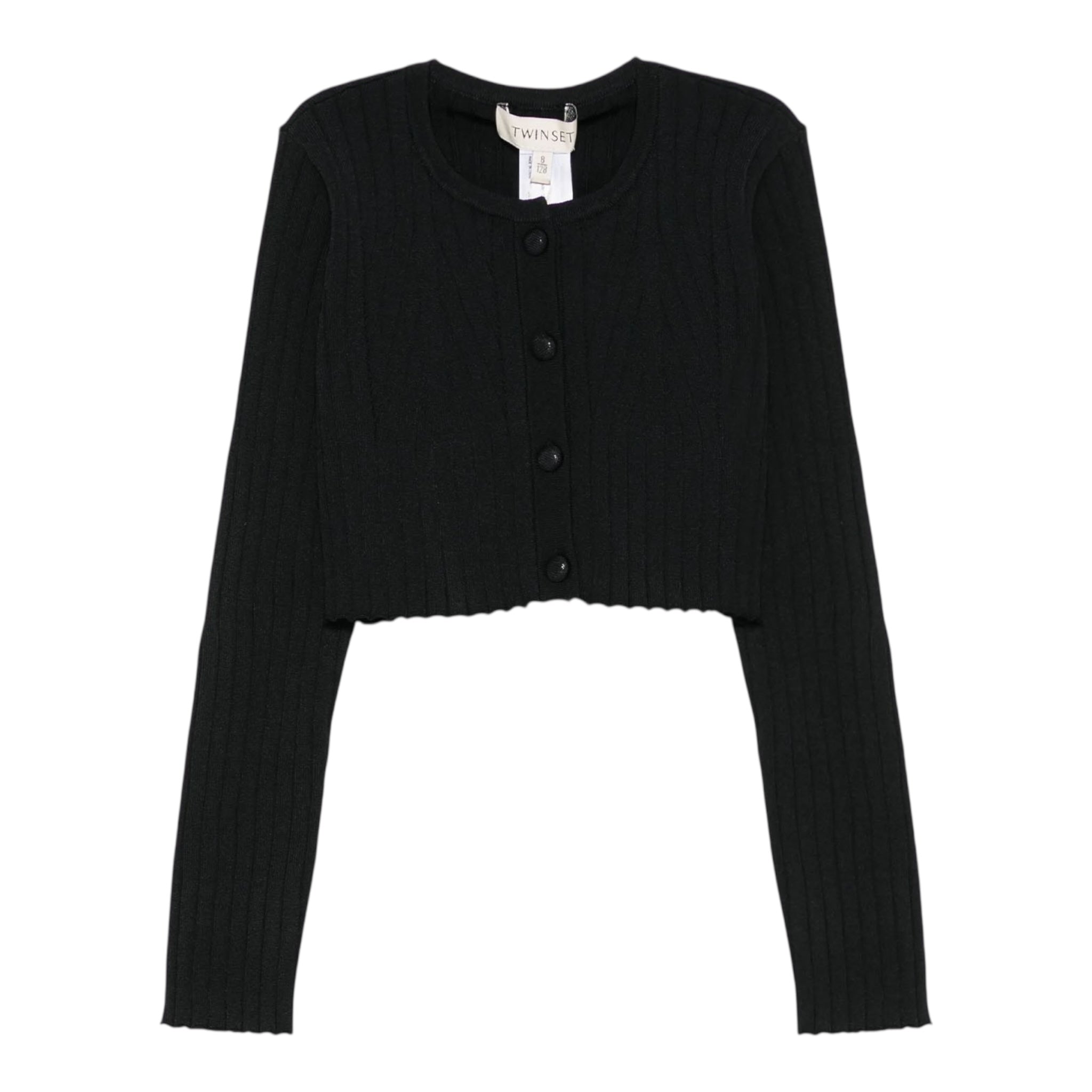 Twinset Cardigan Tinta Unita per Bambina 251GJ3405X NERO TWINSET 