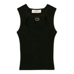 Twinset Canotta Tinta Unita con Logo per Bambina 251GJ3413 NERO TWINSET 